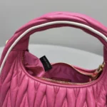 Miu Miu Wander Matelassé Nappa Leather Hobo Bag