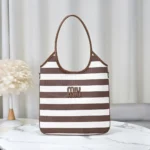 Miu Miu Ivy Canvas and Leather Bag