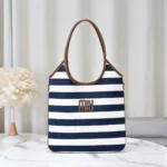 Miu Miu Ivy Canvas and Leather Bag