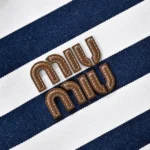 Miu Miu Ivy Canvas and Leather Bag